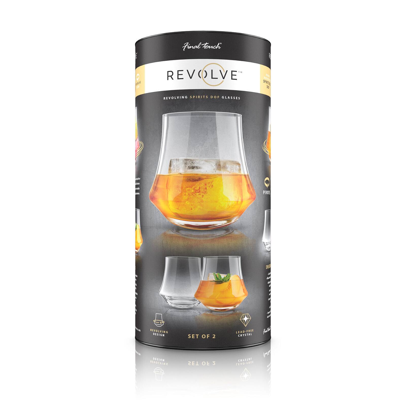 Final touch  
REVOLVE SPRITION 00  
REVOLVING SPIRITS DOF GLASSES  
PINOTE  
EXE  
REVOLVING DESIGN  
SET OF 2  
LEAD-FREE CRYSTAL  
DERICH BEROTAING  
SET 2  
FEYD-LEER CATTIN