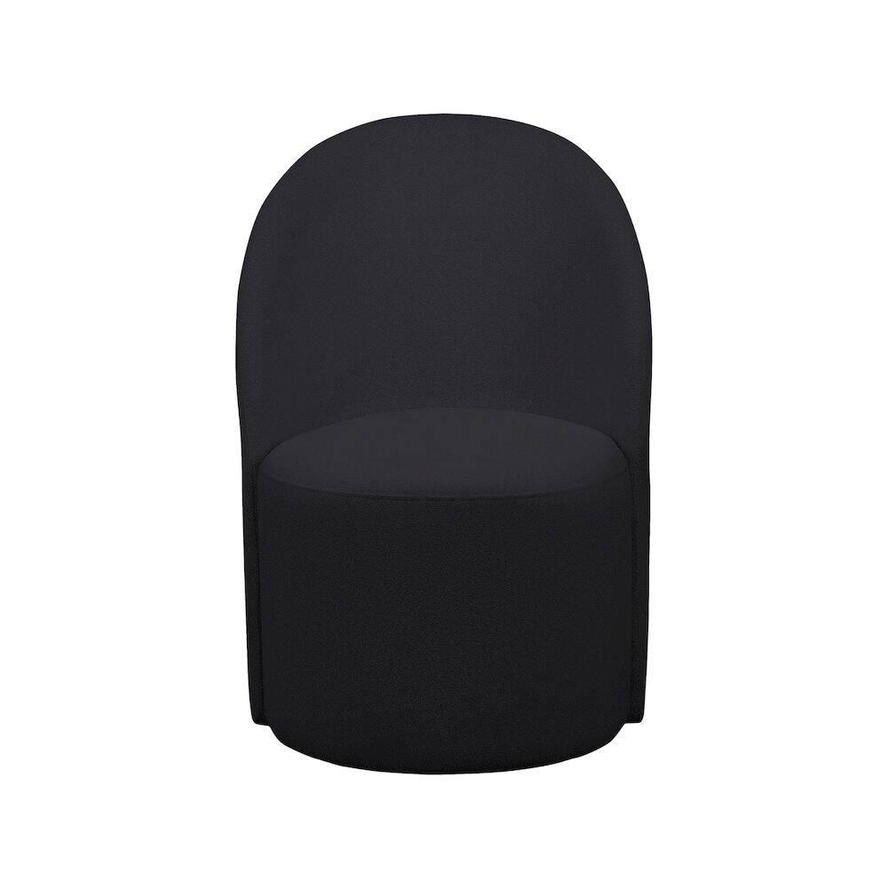 Alt View 3. Meridian Furniture - Hautely Black Boucle Fabric Accent Chair - Black.