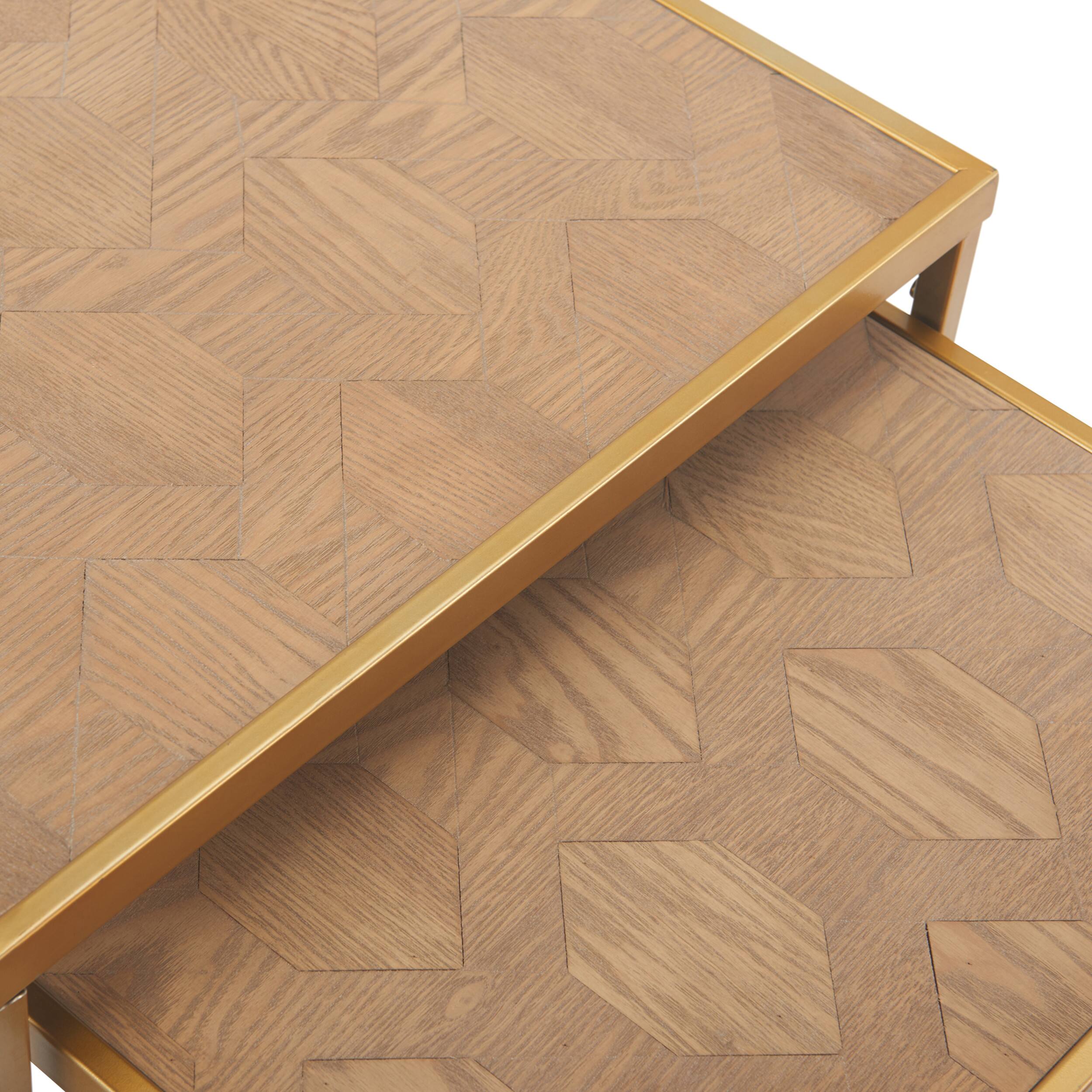 Alt View 19. Finch - Friedman Nesting Accent Tables Set of 2 - Gold.