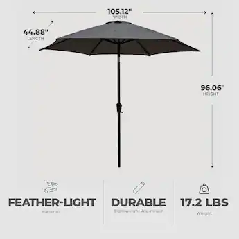 black patio umbrella amazon AMMSUN 6ft Table Umbrella,Black Crafted with Sunbrella Fabric AreShark 9 FT Patio Umbrella