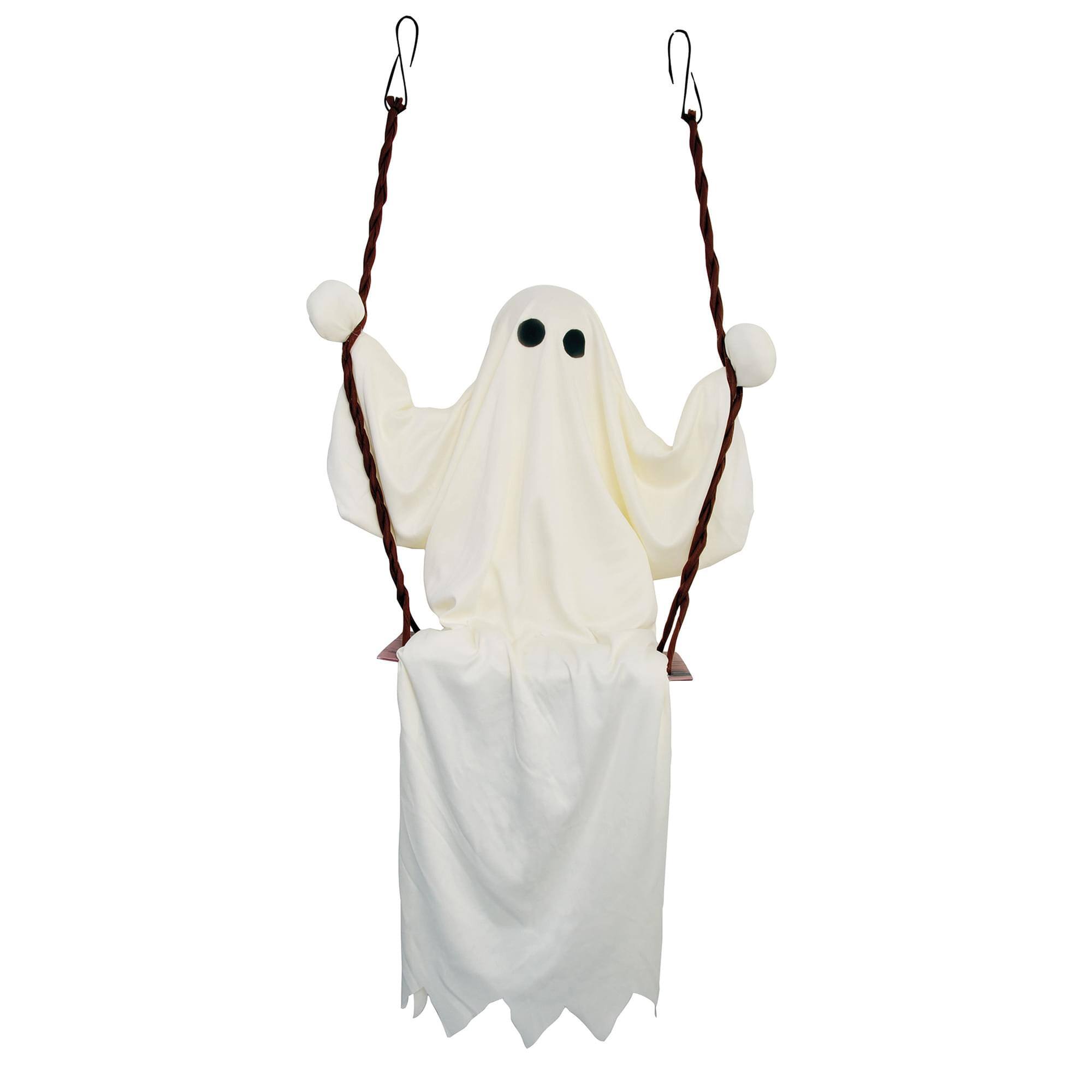 Front. Funworld - 48 Inch Ghost on a Swing - White.