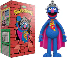 Super7 - Sesame Street - Supersize Vinyl Figure - Super Grover - Collectibles