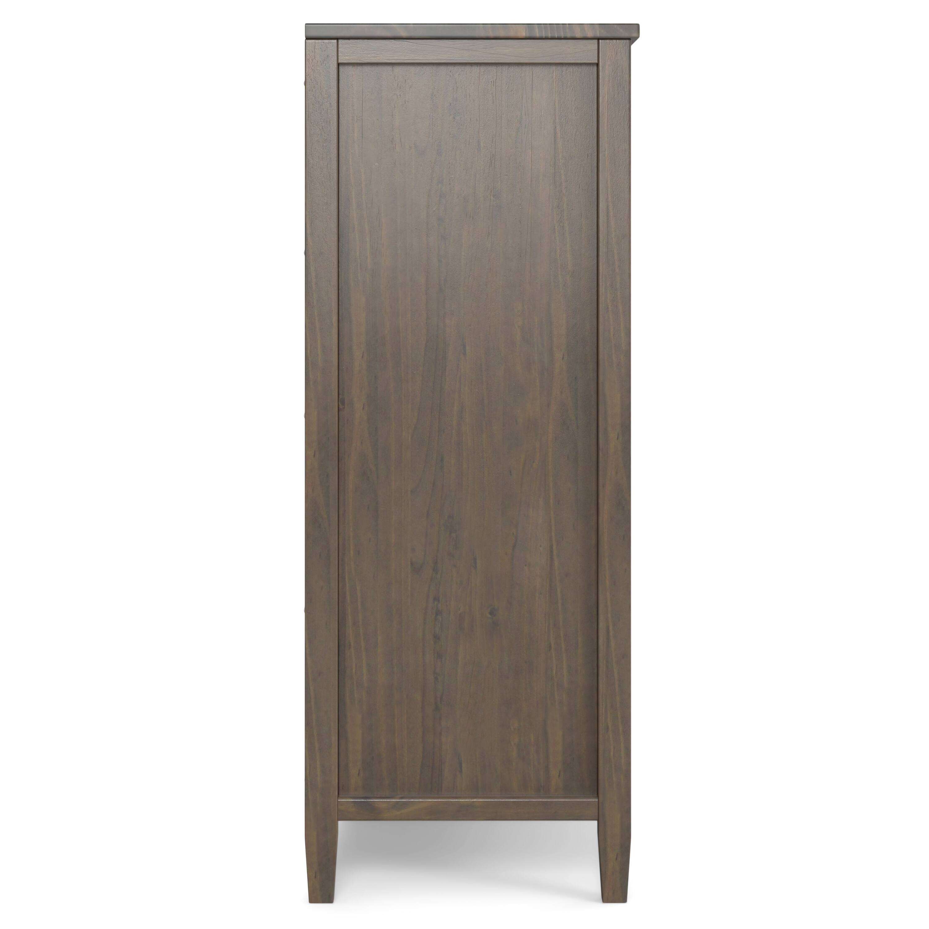 Alt View 1. Simpli Home - Ela 39 inch Storage Cabinet (Set of 2) - Smoky Brown.