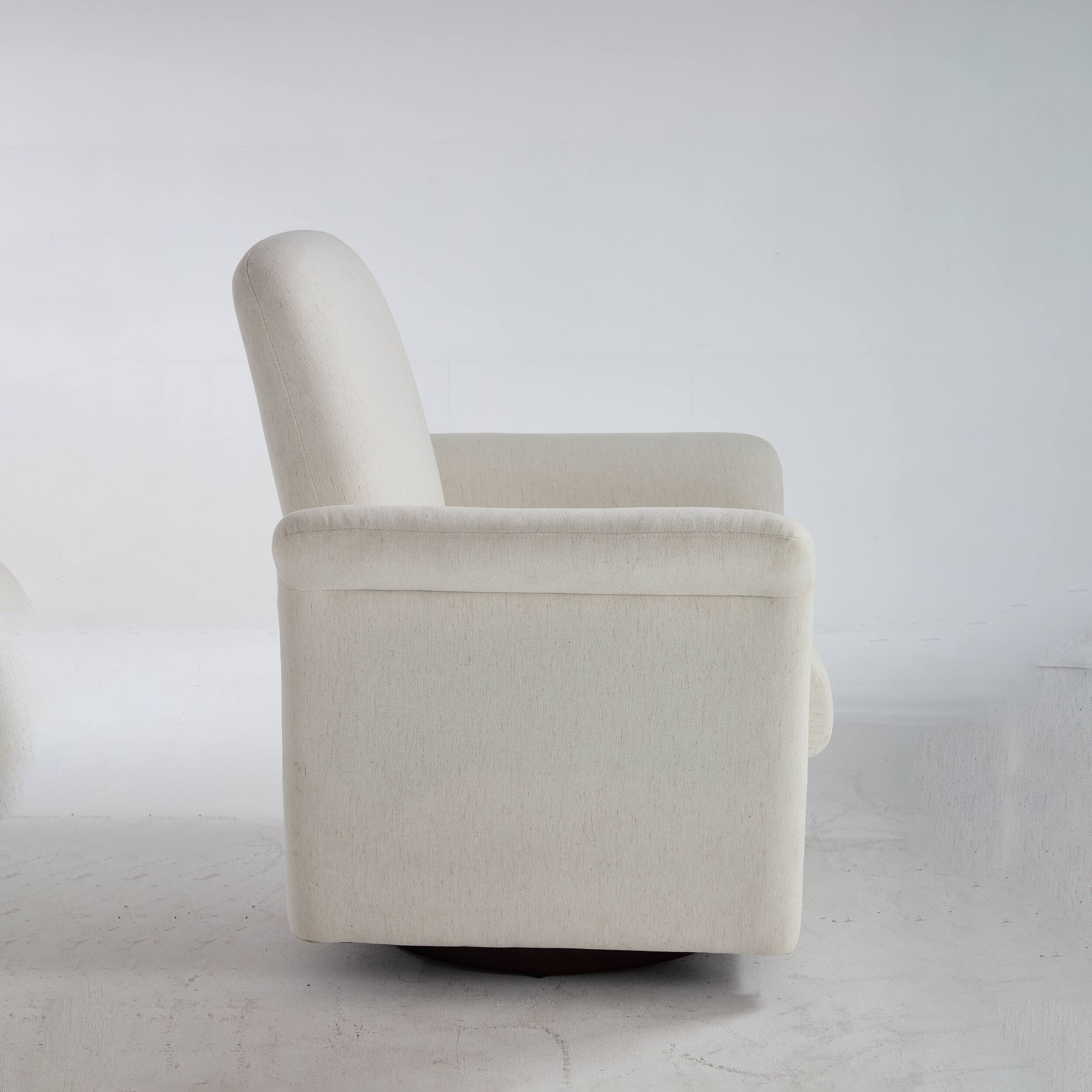 Left. Lirago - 33" Wide Cream Swivel Accent Chair for Bedroom Office Reading - Cream.