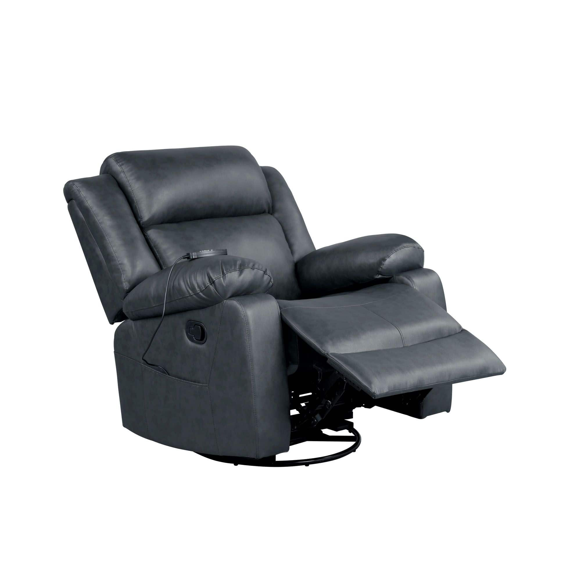 Best Buy: Relax A Lounger Maxima Swivel Recliner Dark Grey RRMXMLP2015