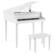 Alt View 19. Costway - 30-Key Classic Baby Grand Piano Toddler Toy Wood with Bench & Music Rack - White.