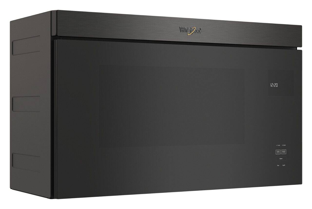 Alt View 18. Whirlpool - 1.1 Cu. Ft. Over-the-Range Microwave with Flush Built-in Design - Black Stainless.