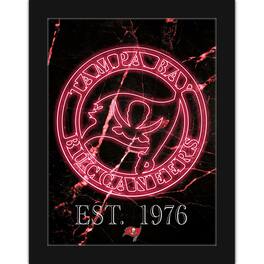 Fan Creations - Tampa Bay Buccaneers 12'' x 16'' Framed Circle Logo Print - Black