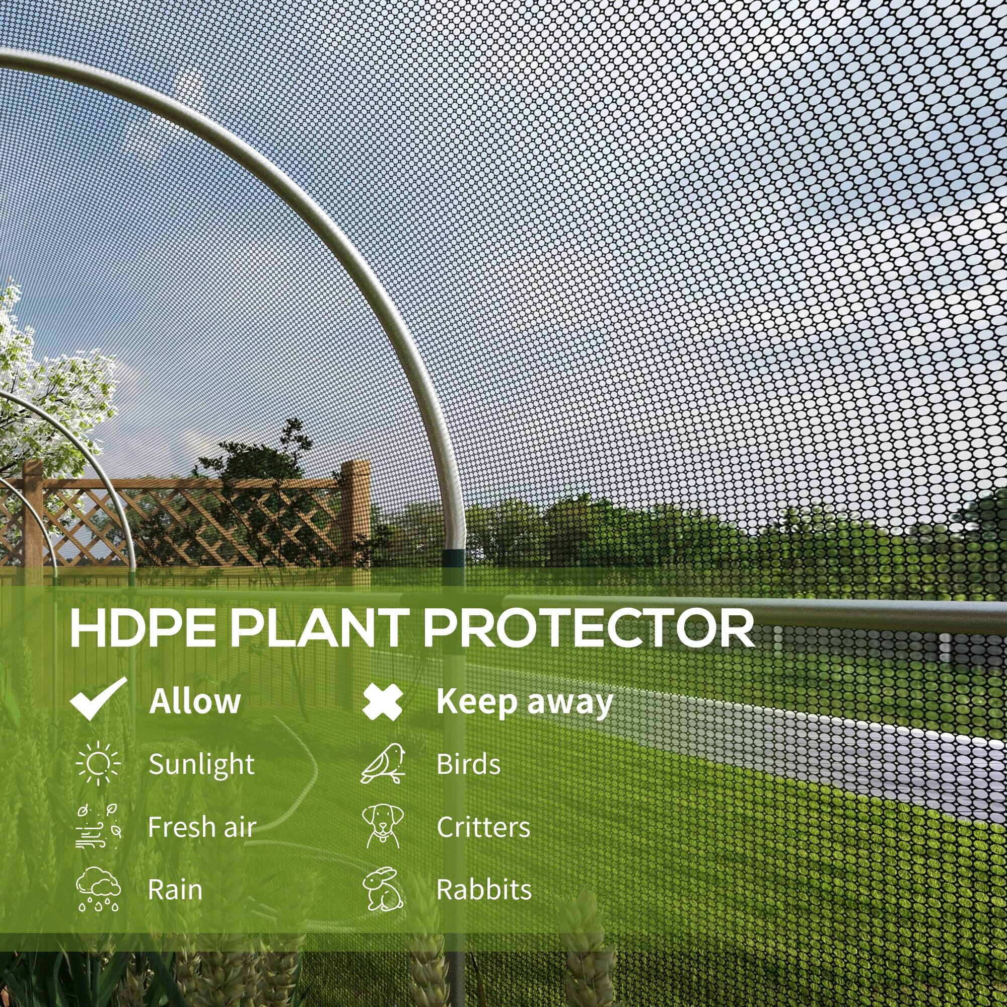 HDPE PLANT PROTECTOR

Allow  
- Sunlight  
- Fresh air  
- Rain  

Keep away  
- Birds  
- Critters  
- Rabbits