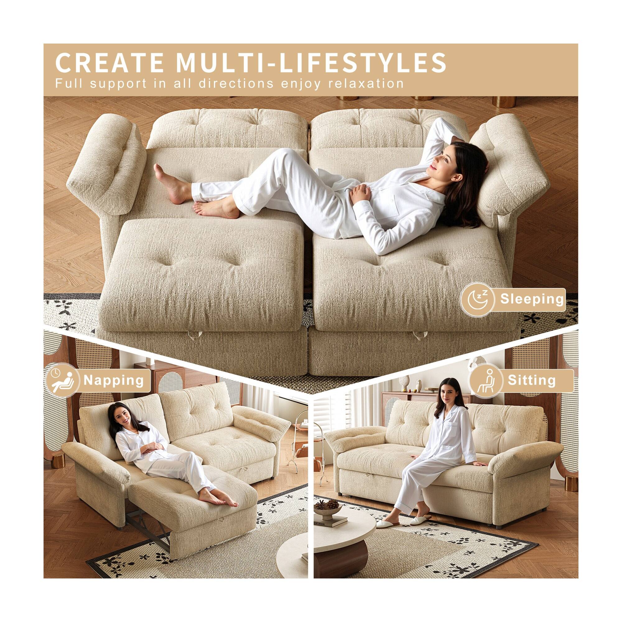 CREATE MULTI-LIFESTYLES  
Full support in all directions enjoy relaxation  
Sleeping  
Napping  
Sitting
