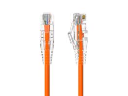 Cable Leader - Cat 6a Ethernet Cable, Slim 28 AWG Snagless RJ45 Patch, 10 Gbps for Router, Gaming Console, PC, Server Rack - Orange