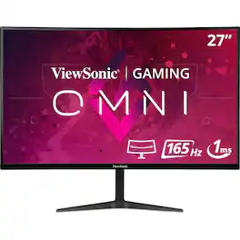 ViewSonic - VX2718-2KPC-MHD 27" LCD Curved QHD Adaptive Sync Gaming Monitor (DisplayPort and HDMI) - Black