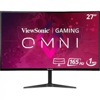 Front. ViewSonic - VX2718-2KPC-MHD 27" LCD Curved QHD Adaptive Sync Gaming Monitor (DisplayPort and HDMI) - Black.