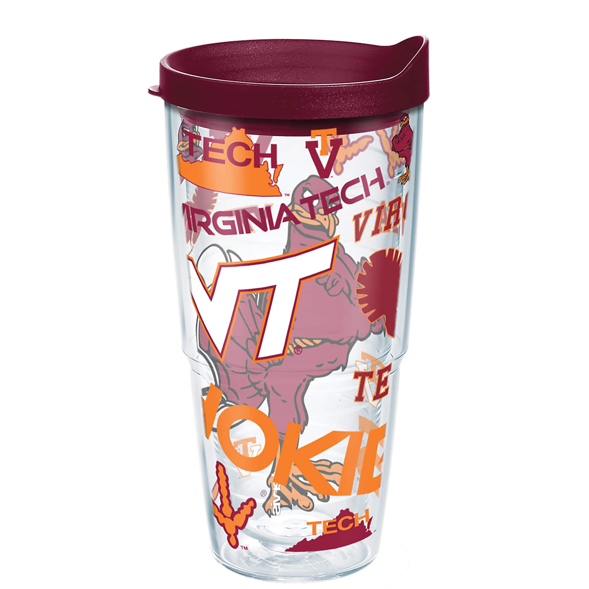 Photos - Water Bottle Tervis  Virginia Tech Hokies 24oz. All Over Classic Tumbler - Multicolor 5036221 