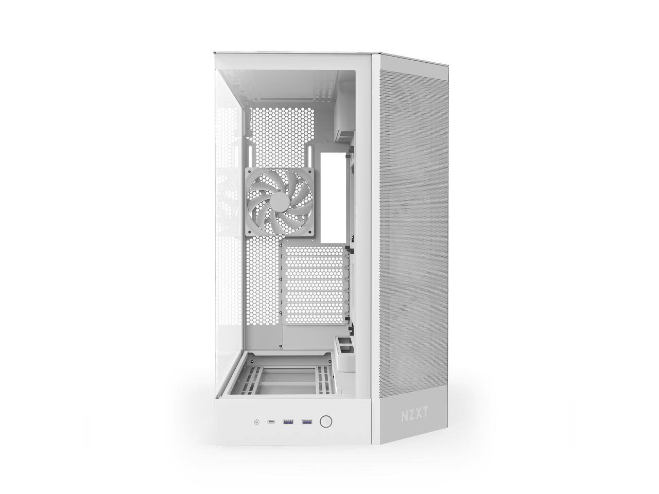 Alt View 6. NZXT - NZXT CM-H92FW-R1 White SGCC / Tempered Glass Mid-Tower Case (Computer Cases - ATX Form) - White.
