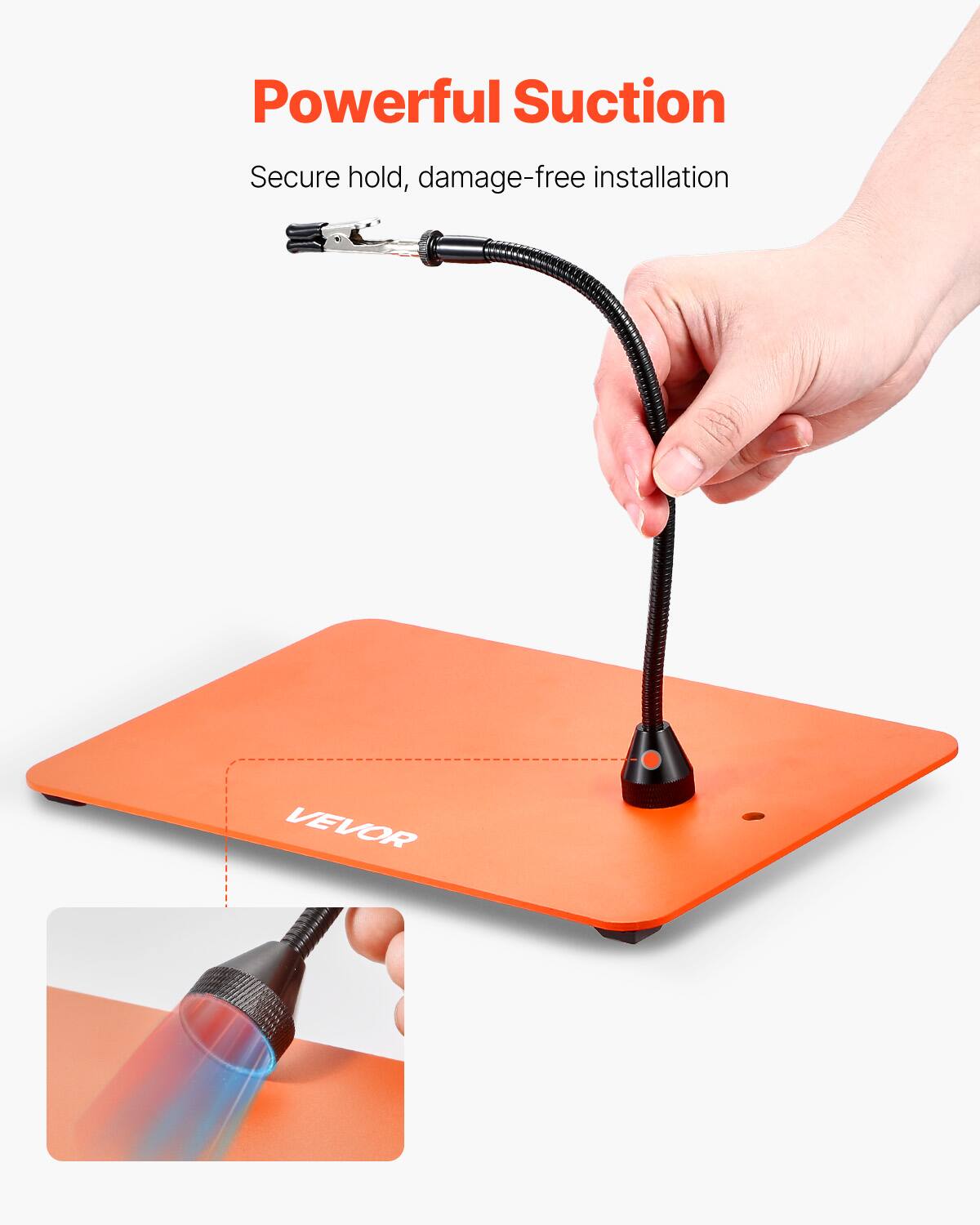 Powerful Suction  
Secure hold, damage-free installation  
VEVOR
