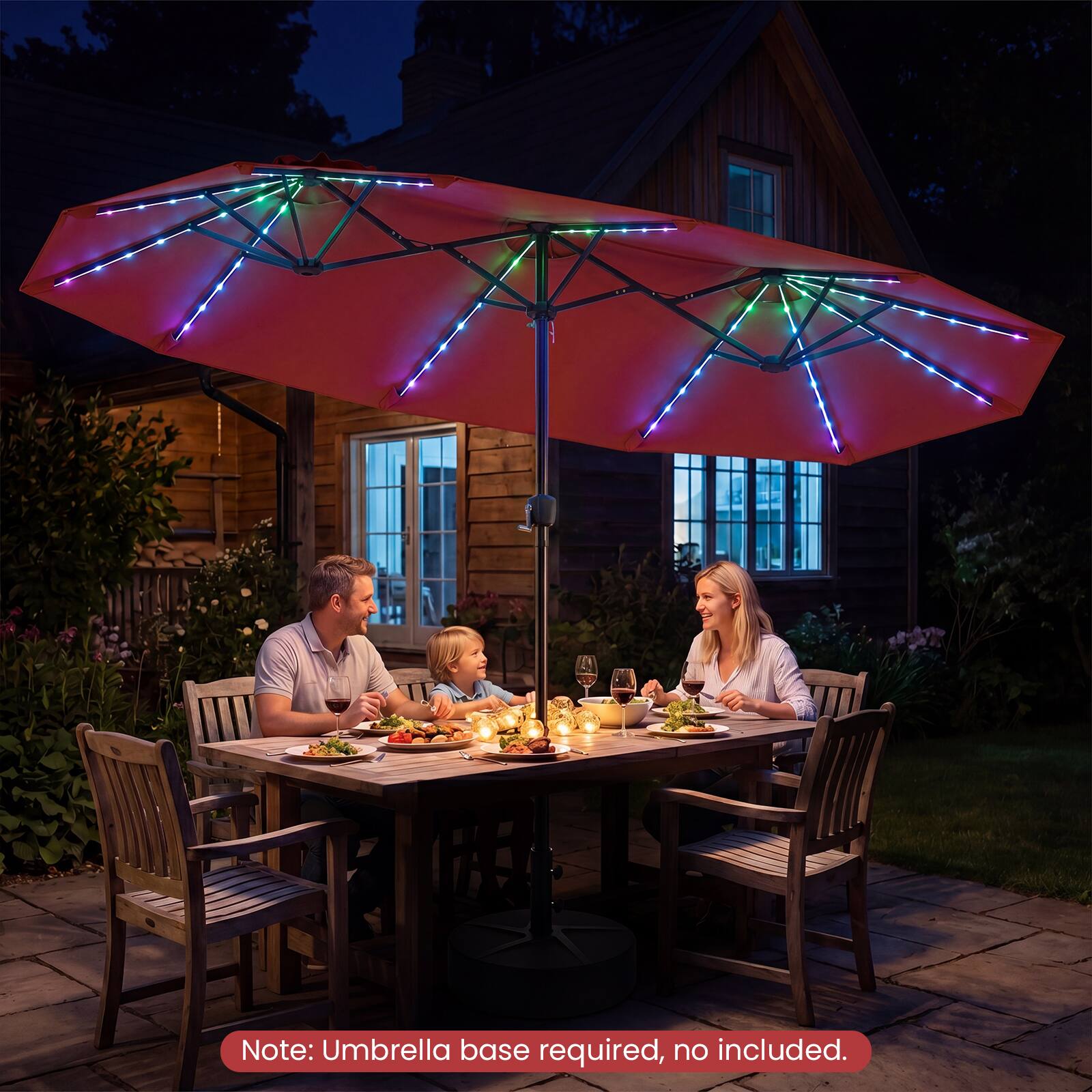 Note: Umbrella base required, no included.