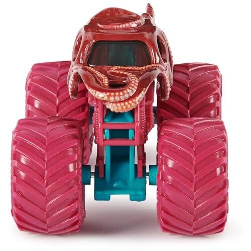 Left. Monster Jam - Monster Jam Series 35 Octon8er 1:64 Scale Die-Cast Monster Truck with BKT Tires - Red.