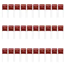 Unique Bargains - 30pcs 1uF 630V CBB21/22 Metallized Polypropylene Film Capacitor for Electronics and Lamps - Red