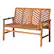 Angle. Walker Edison - Patio Outdoor Windsor Acacia Wood Garden Bench - Brown.