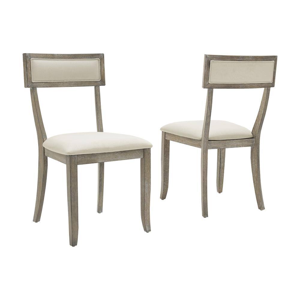Front. Crosley Furniture - Alessia 2-Piece Dining Chair Set - Grey.