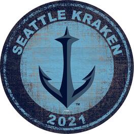 Fan Creations - Seattle Kraken 24'' Round Heritage Logo Sign - Multicolor