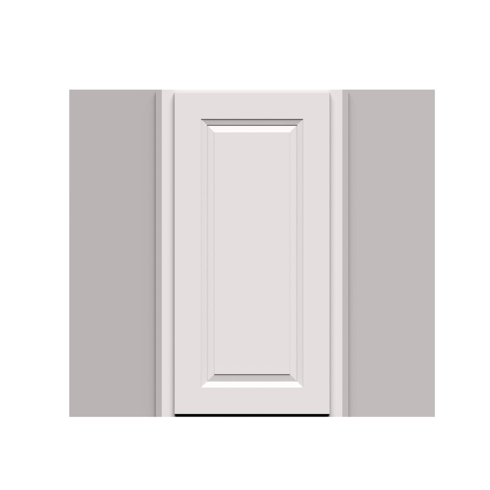 Alt View 1. Boyel Living - 24-in W x 30-in H x 12-in D Shaker Diagonal Corner Kitchen Wall Cabinet with Soft-Close Door - Glacier White.