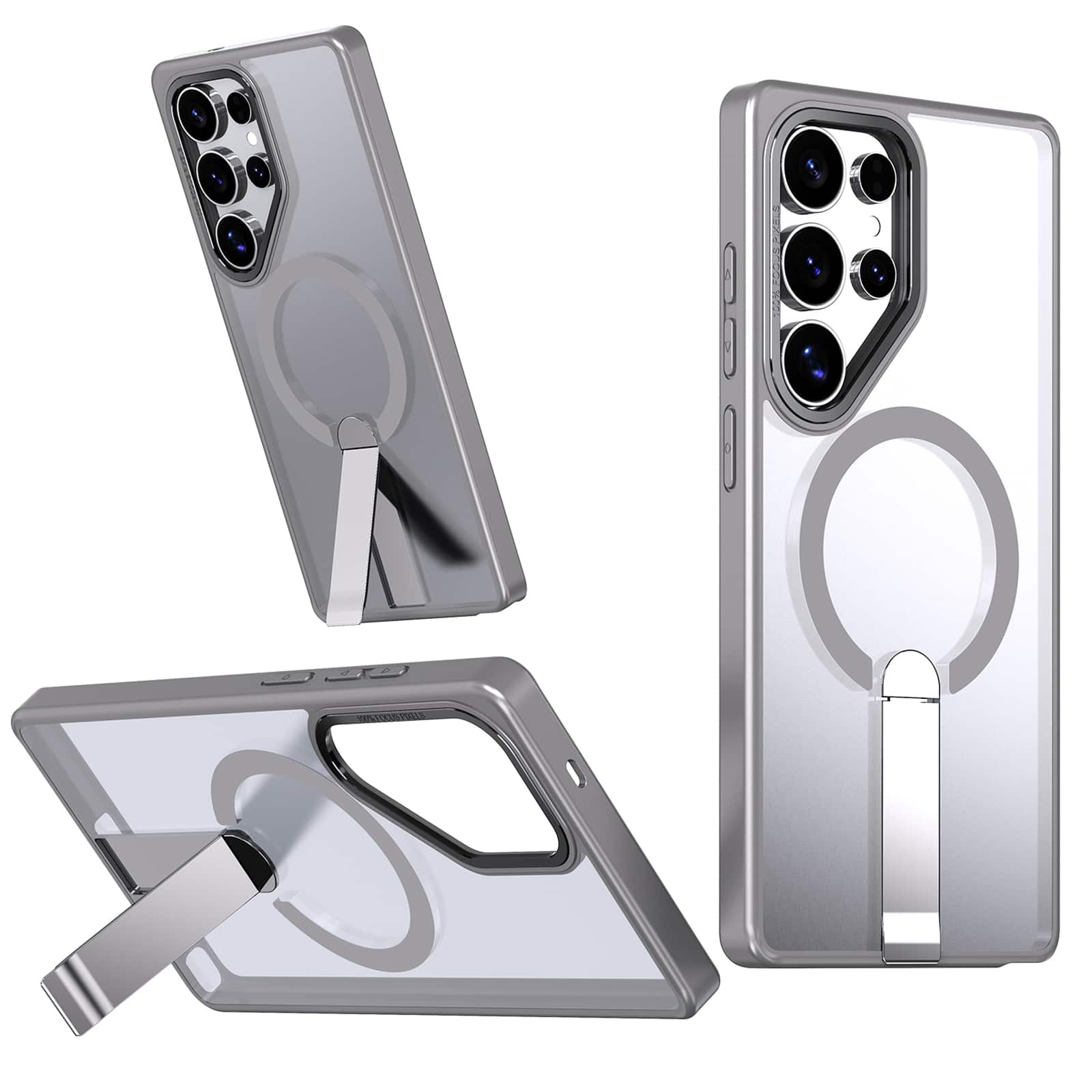 Dteck - Magnetic Case for Samsung Galaxy S25 Ultra with Metal Kickstand,Hard Shock-absorbent Back Cover,Anti-Scratch Phone Cover - Gray price history on PriceWatchPro