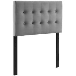 Emily Biscuit Tufted Performance Velvet Twin Headboard by Modway - Gray