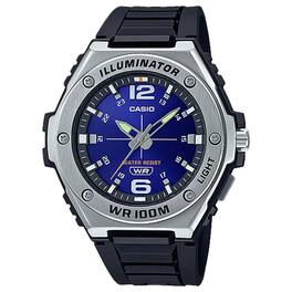 Casio - Men's Heavy-Duty Sport Watch with Blue Dial - MWA-100H-2AV - Black