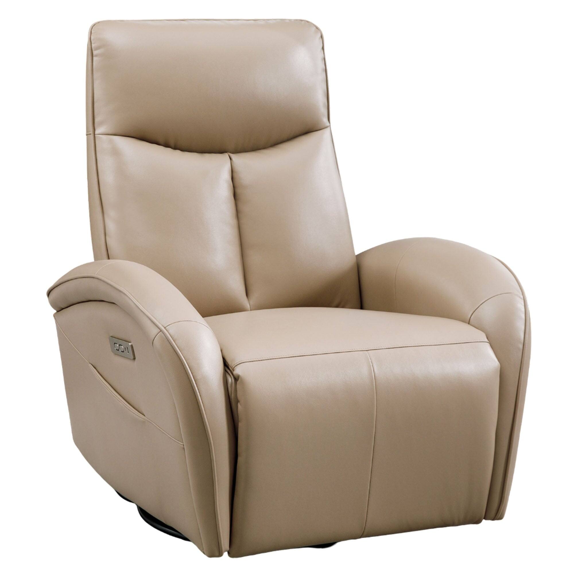 Boyel Living - Power Recliner Chair with Lumbar Support Max Swivel Degree 270° Heavy Duty Motion Mechanism with USB and Type-C Ports - Brown