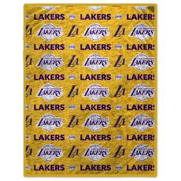Pegasus - Los Angeles Lakers Tonal Wordmark 60" x 70" Faux Fur Blanket - Multicolor