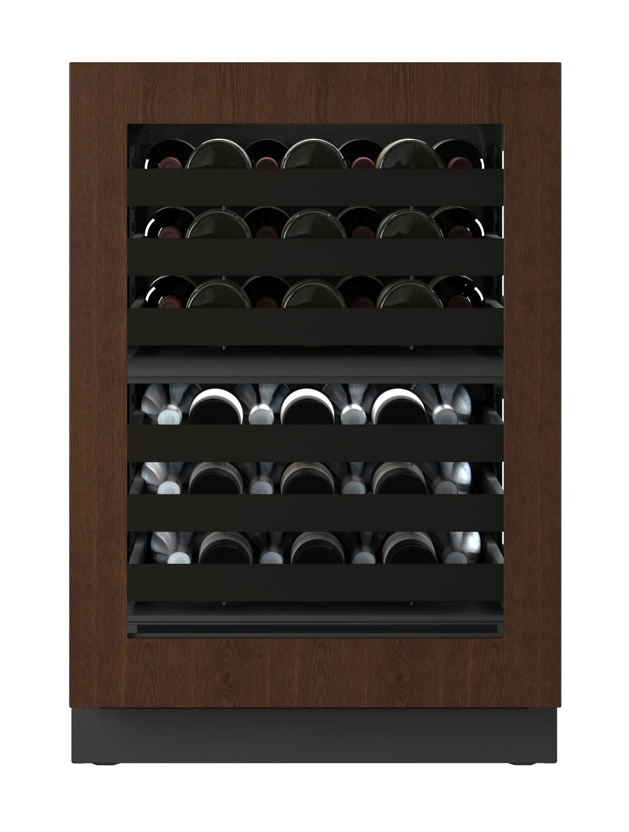 Alt View 1. U-Line - U-Line 24"W. 4.9 Cu.Ft. Built-In Dual-Zone Wine Refrigerator-Panel Ready Frame/Glass - Integrated Frame.