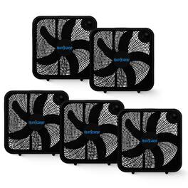 Hurricane - 20" Classic Series Floor Box Fan with 3 Speed Settings, 5 Pack - Black