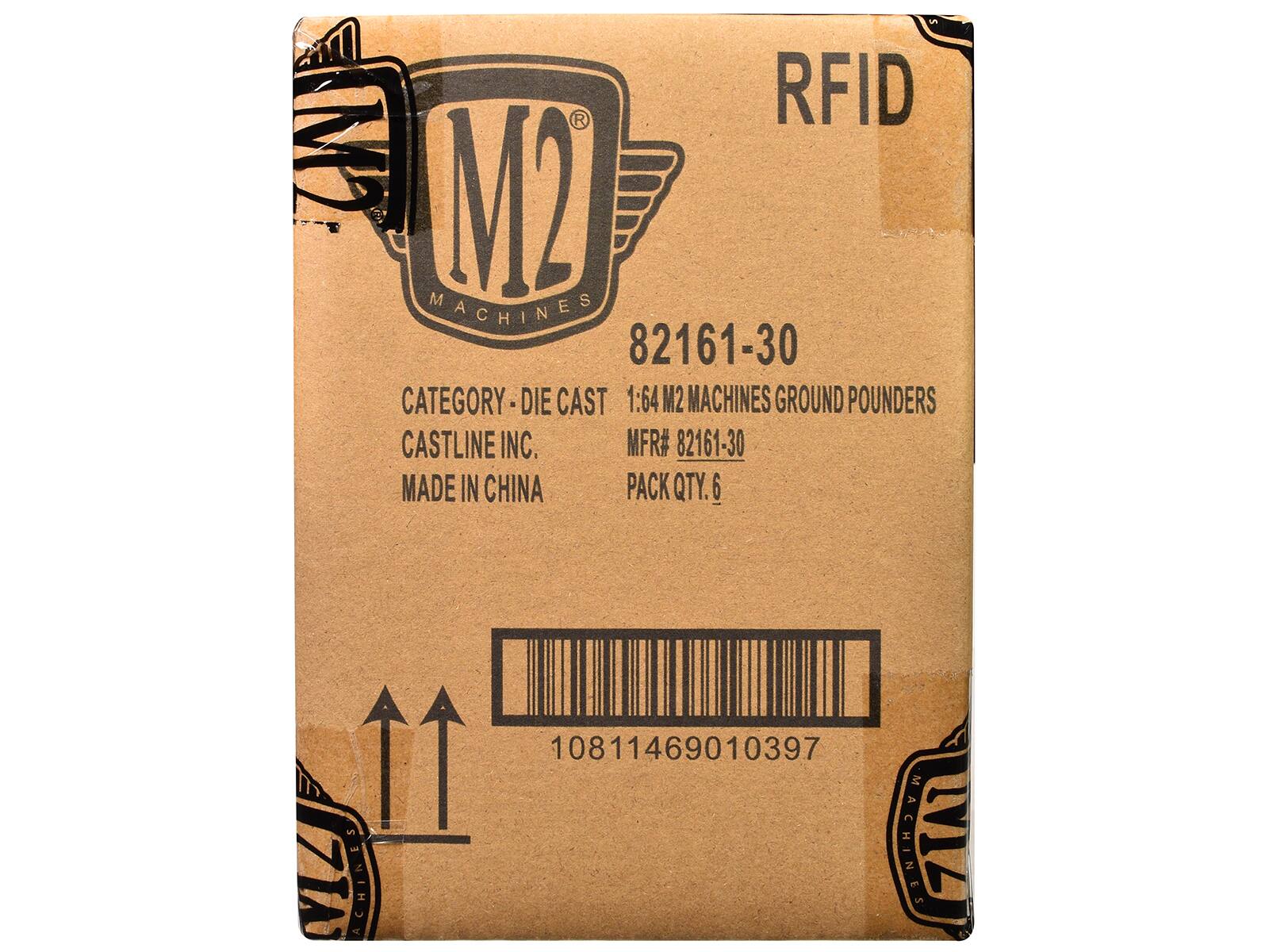 RFID  
M2 MACHINES  
82161-30  
CATEGORY: DIE CAST  
1:64 M2 MACHINES GROUND POUNDERS  
CASTLINE INC.  
MFR# 82161-30  
MADE IN CHINA  
PACK QTY. 6  
10811469010397