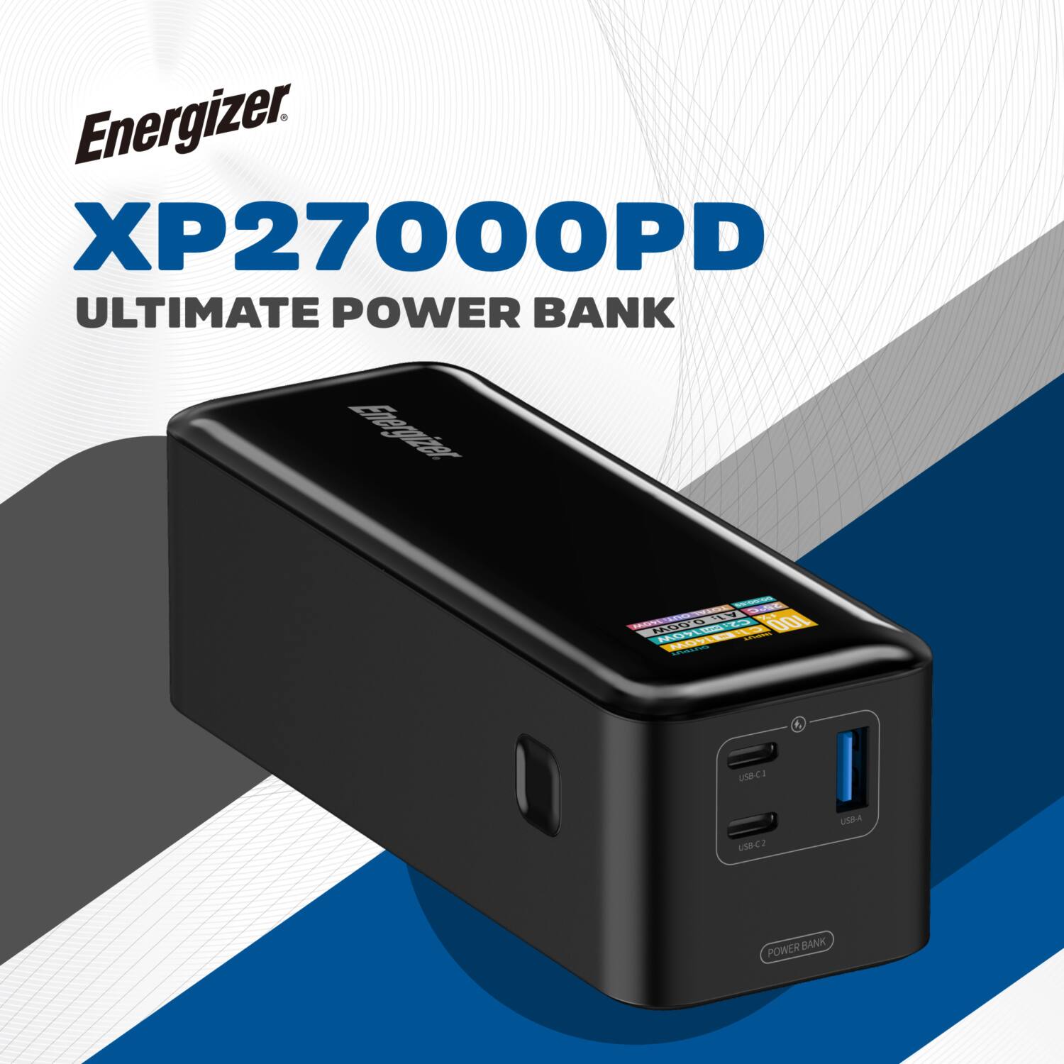 Energizer. XP27000PD ULTIMATE POWER BANK - Energizer - A  T POCT  FO  - ada 100 A  ON adda A UsB-C1 13-C2 LOBA POWER BANK