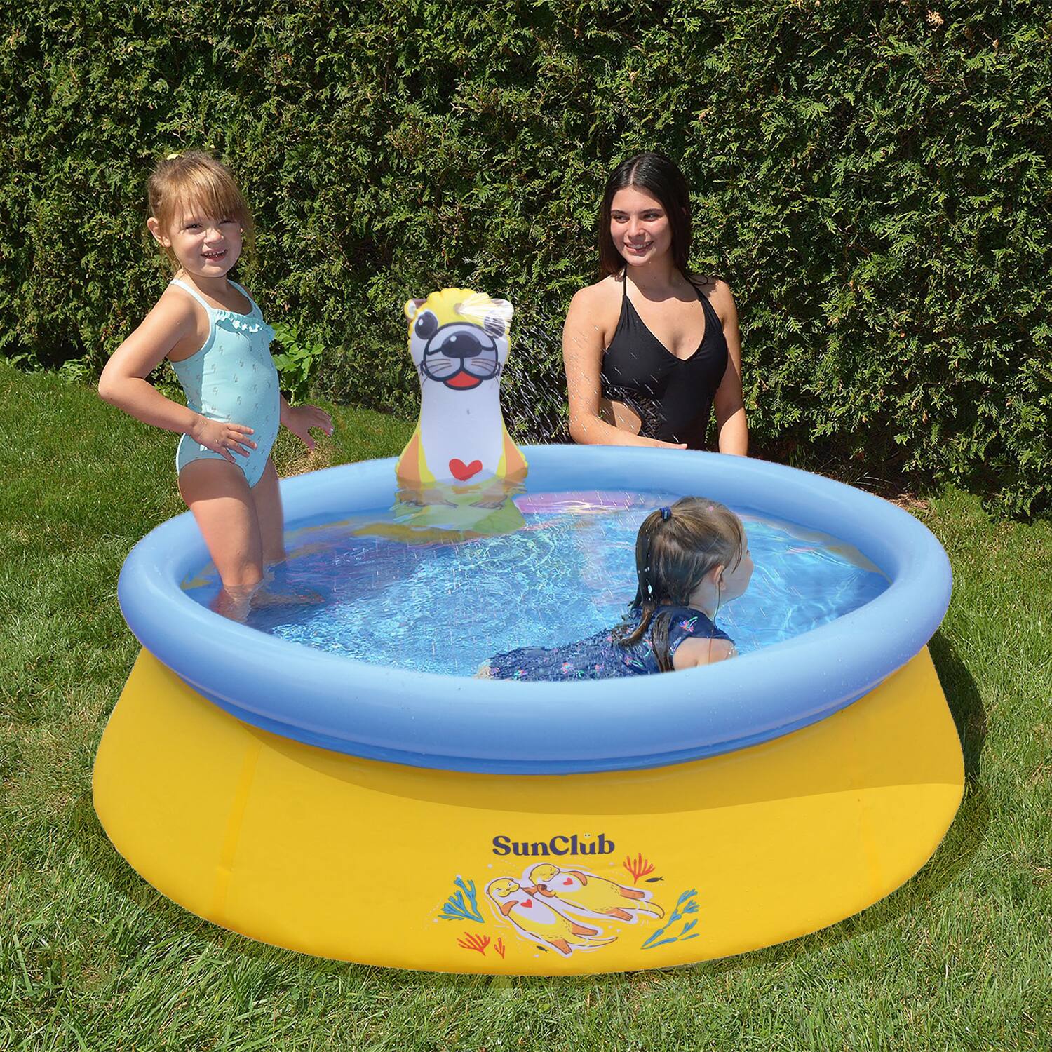 Alt View 2. Jleisure - JLeisure 5' x 16.5" Sea Otter Inflatable Outdoor Above Ground Kid Swimming Pool.