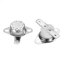 Unique Bargains - 2pcs KSD301 Thermostat 105°C/221°F 16A N.O. Snap Disc Switch for Microwaves/Oven/Coffee - Silver