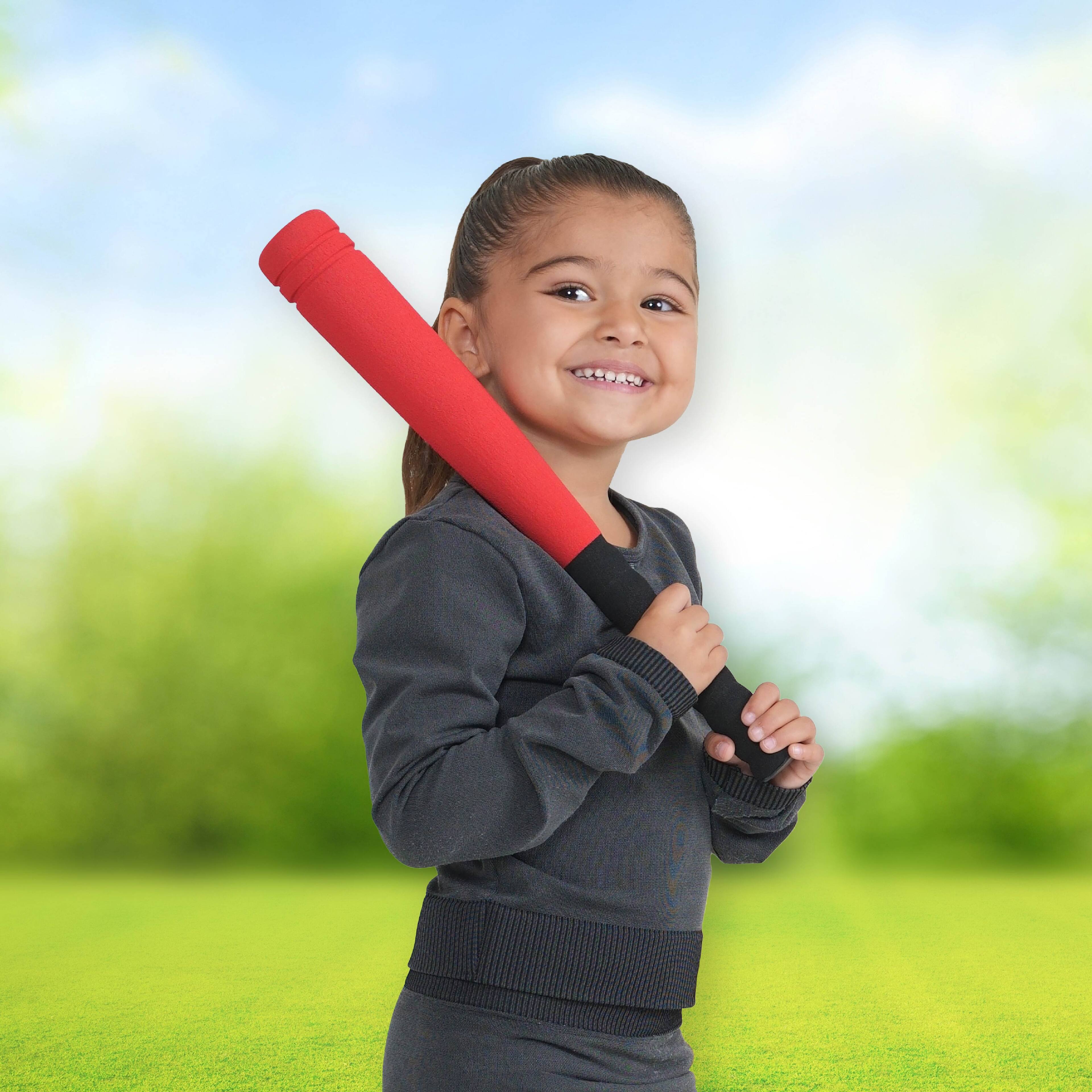 Alt View 2. ESPN - ESPN Batting Tee for Kids Includes Foam Ball, Tee Ball Bat, and Home Run Fence - Red.