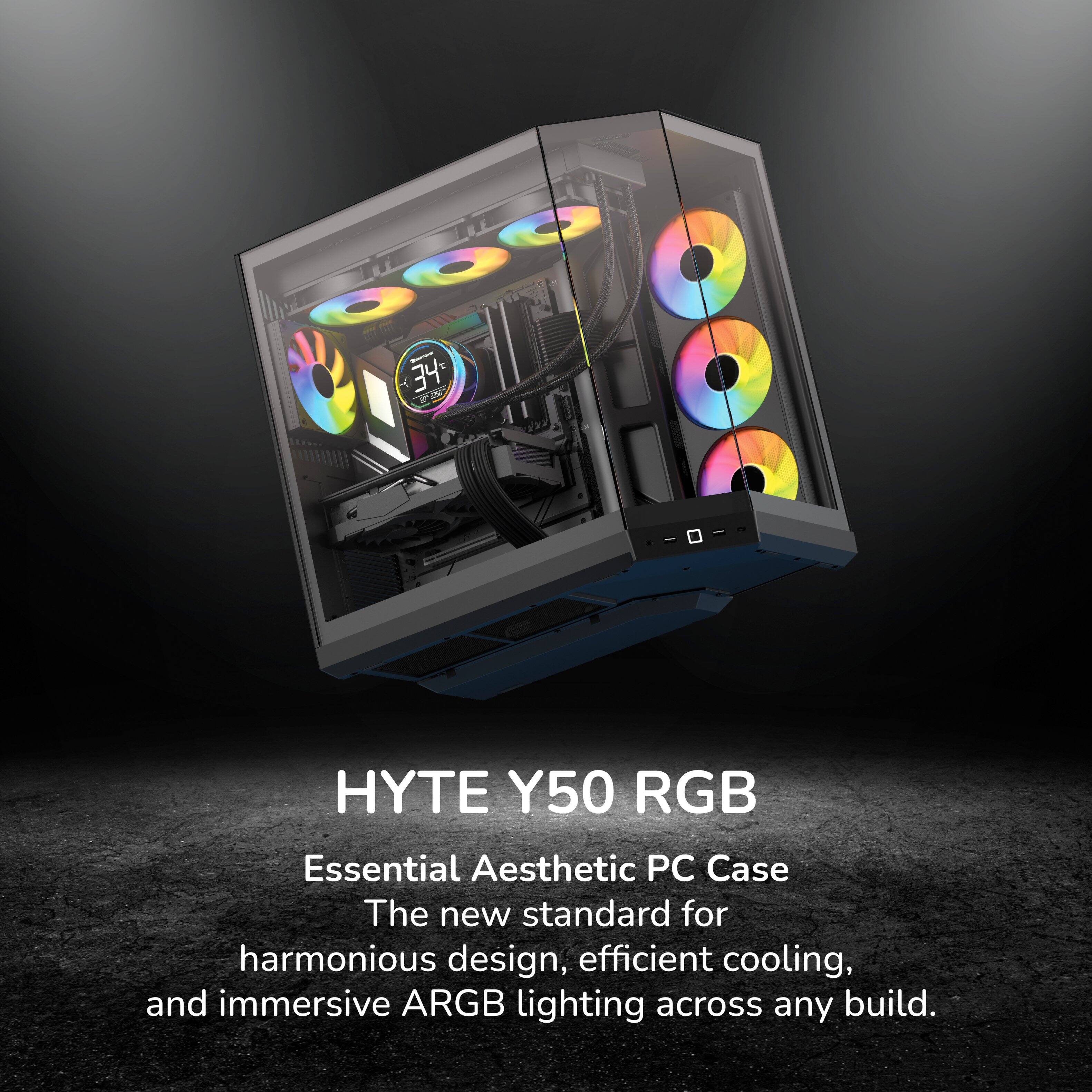 1 34 22

HYTE Y50 RGB

Essential Aesthetic PC Case

The new standard for harmonious design, efficient cooling, and immersive ARGB lighting across any build.