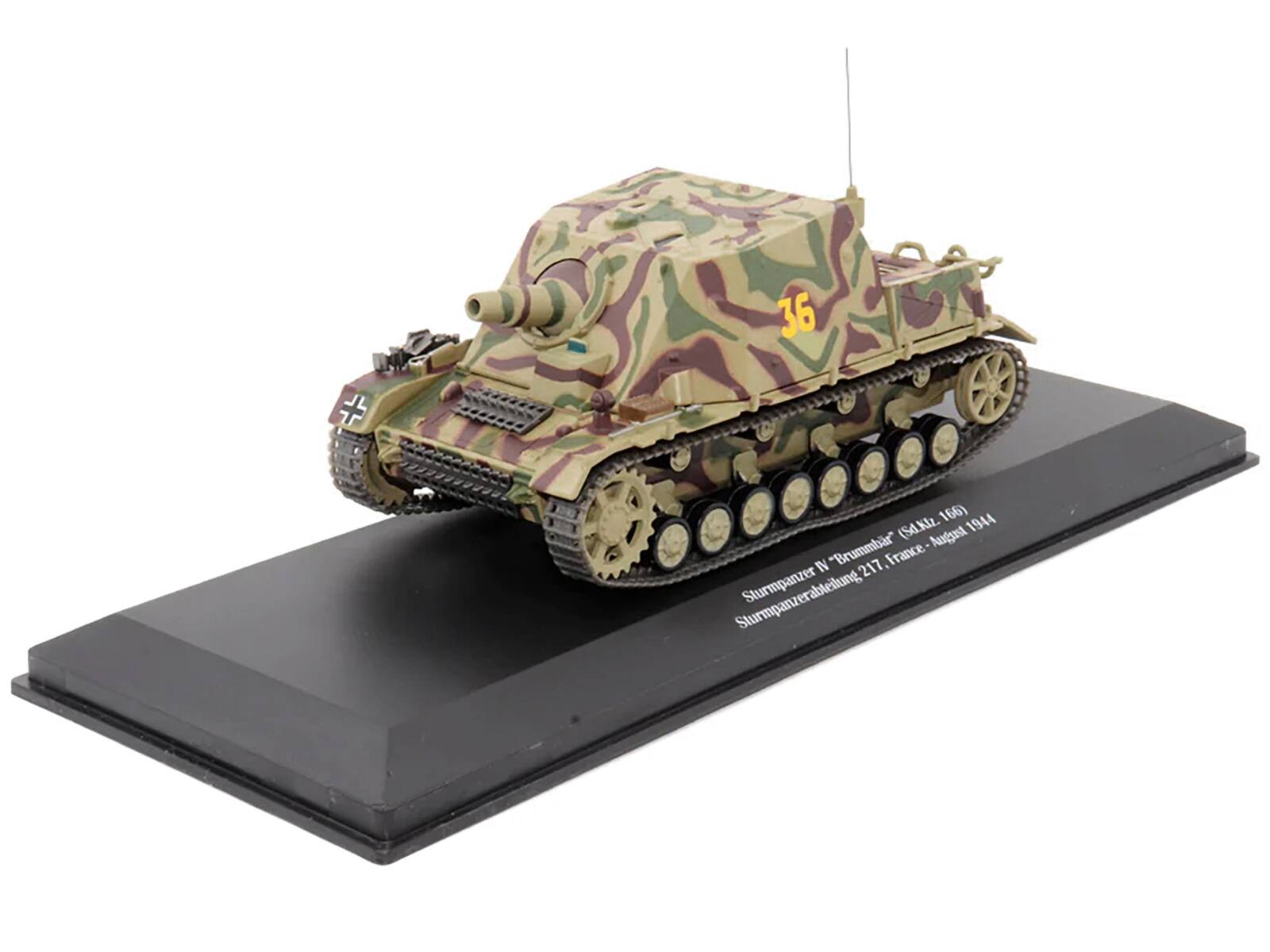 36  
JL T 166) 1944 (S4.KIz August France-August - IV "Brummbär" 217. France Sturmpanzerabteilung  
Sturmpanzer IV "Brummbär" (Sd.Kfz. 166)  
Sturmpanzerabteilung 217, France - August 1944