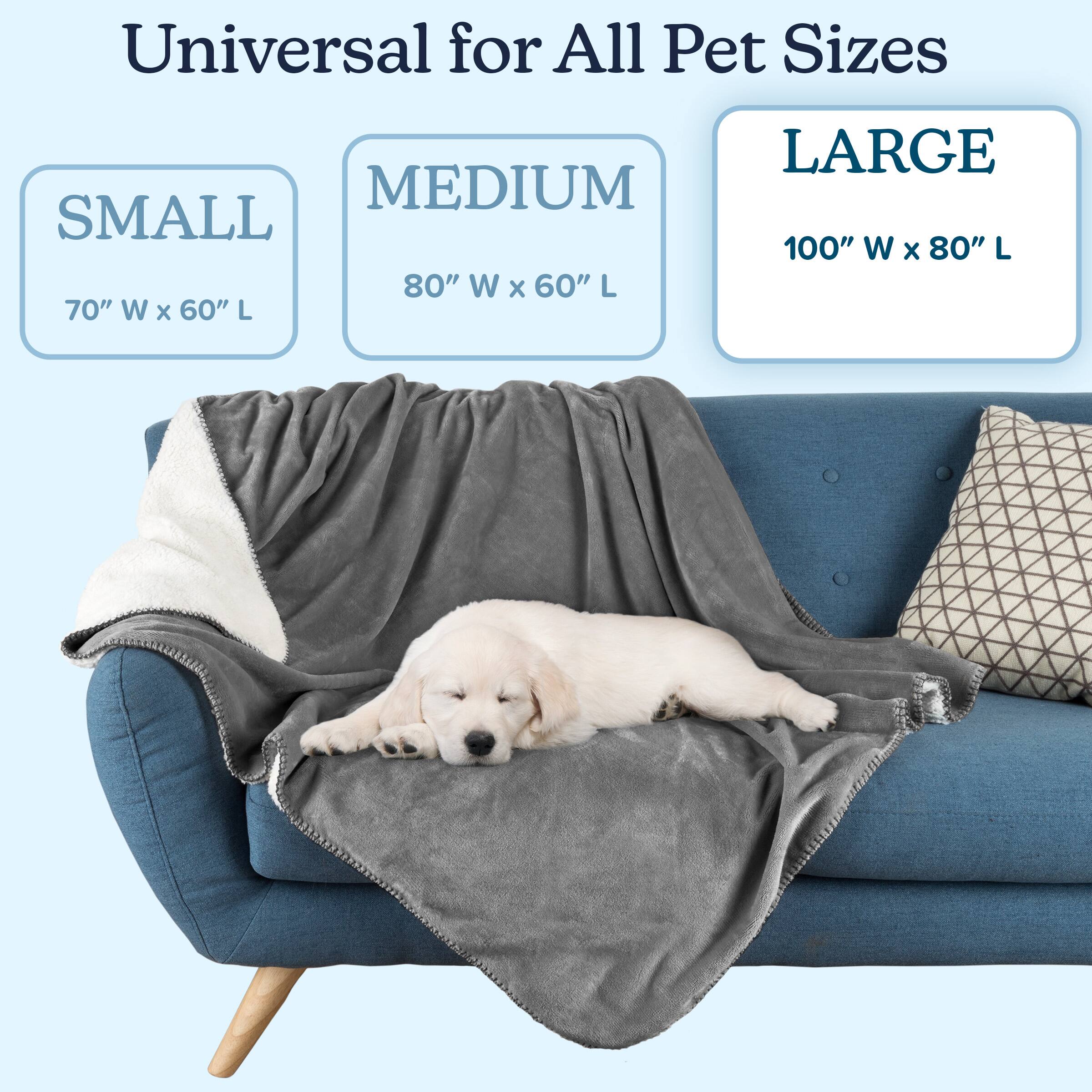 Universal for All Pet Sizes

SMALL  
70" W x 60" L

MEDIUM  
80" W x 60" L

LARGE  
100" W x 80" L