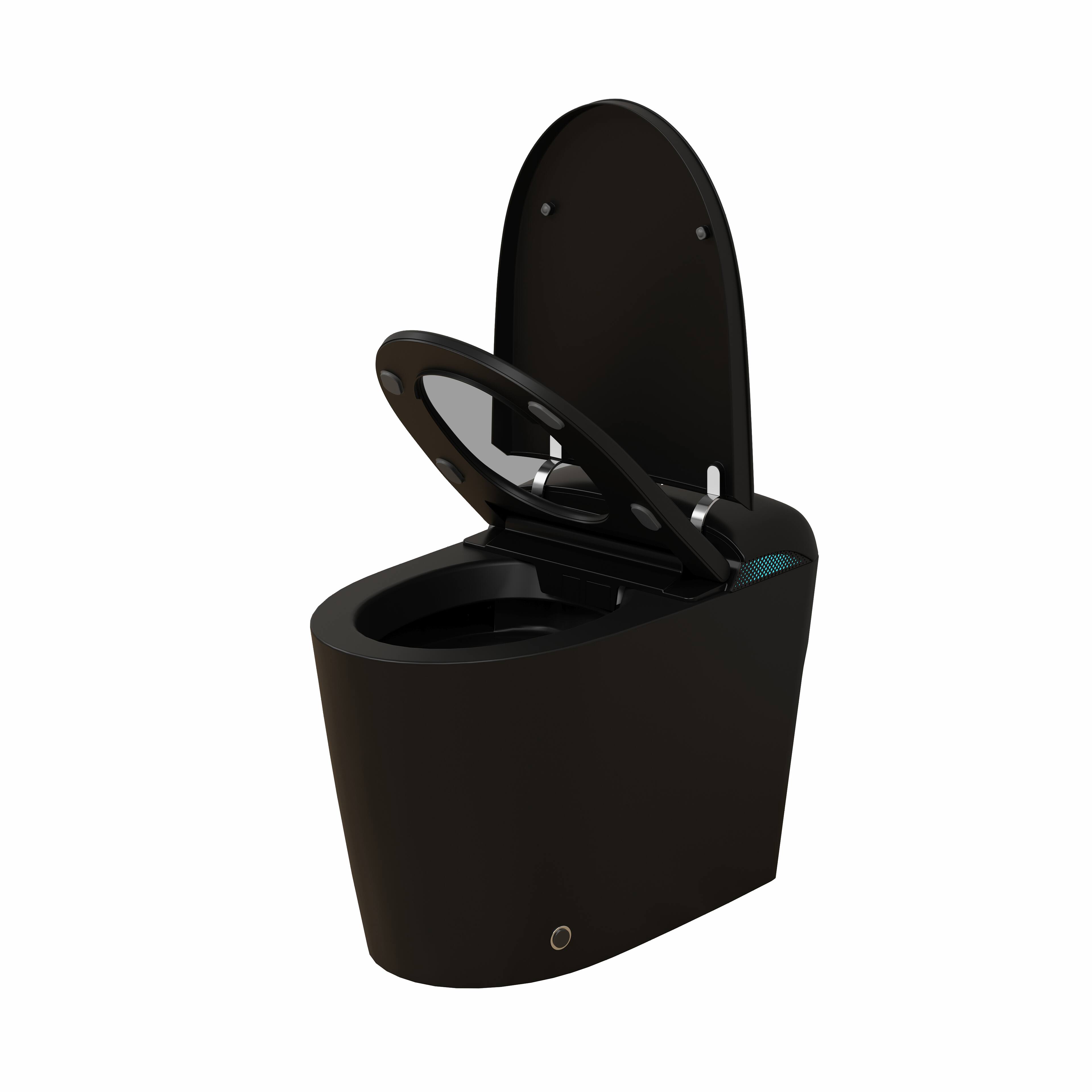 Alt View 7. TOTTE - Smart Bidet Toilet - Auto Open/Close Seat, Tankless Instant Heating, Heated Seat, Warm Air Dryer - Black.