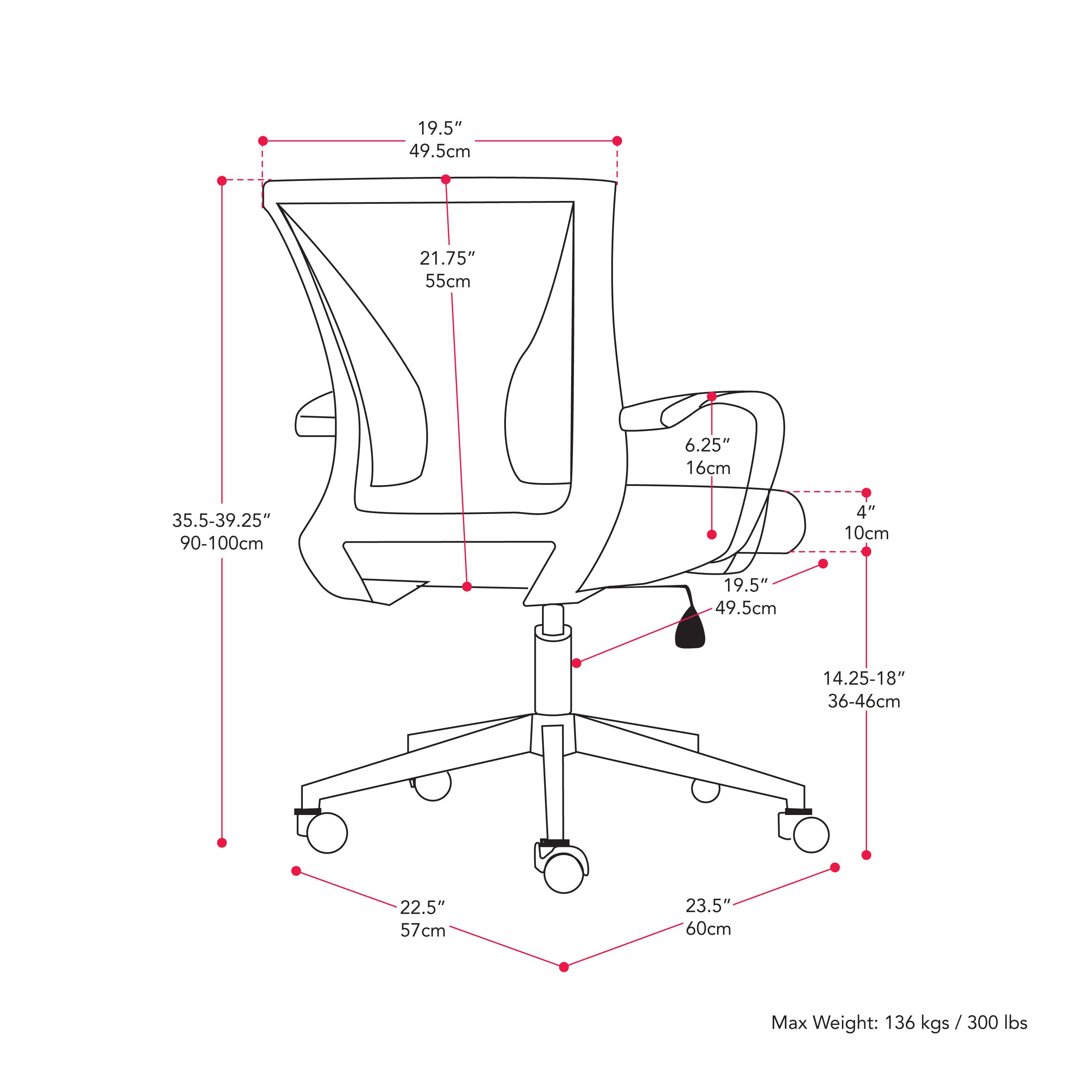 Alt View 13. CorLiving - Workspace Mesh Back Office Chair - Blue.