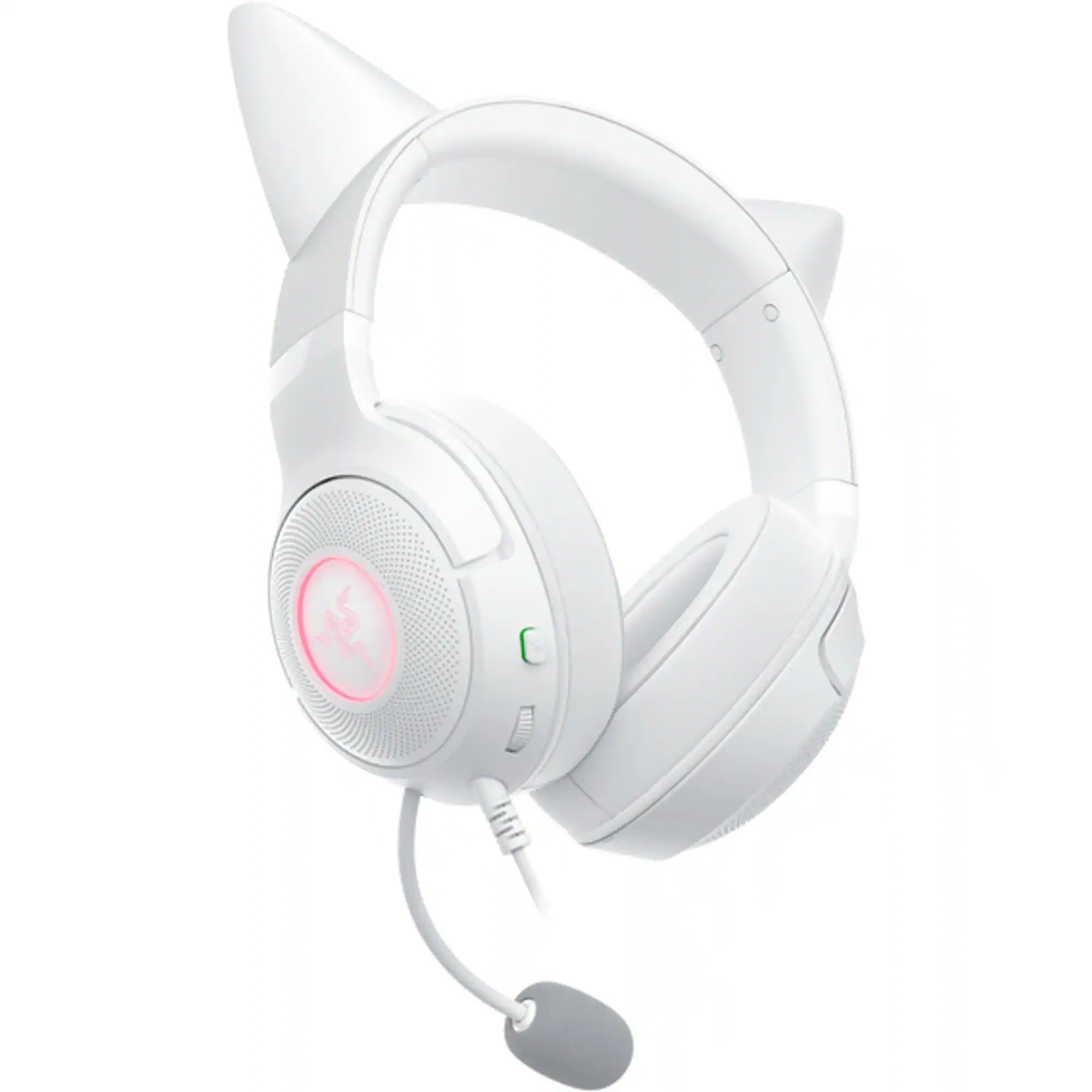 Alt View 5. Razer - Kraken Kitty V2 Wired Over-the-Ear Gaming Headset for PC, Mac, Nintendo Switch, Steam Deck, Mobile, and Tablet - White.