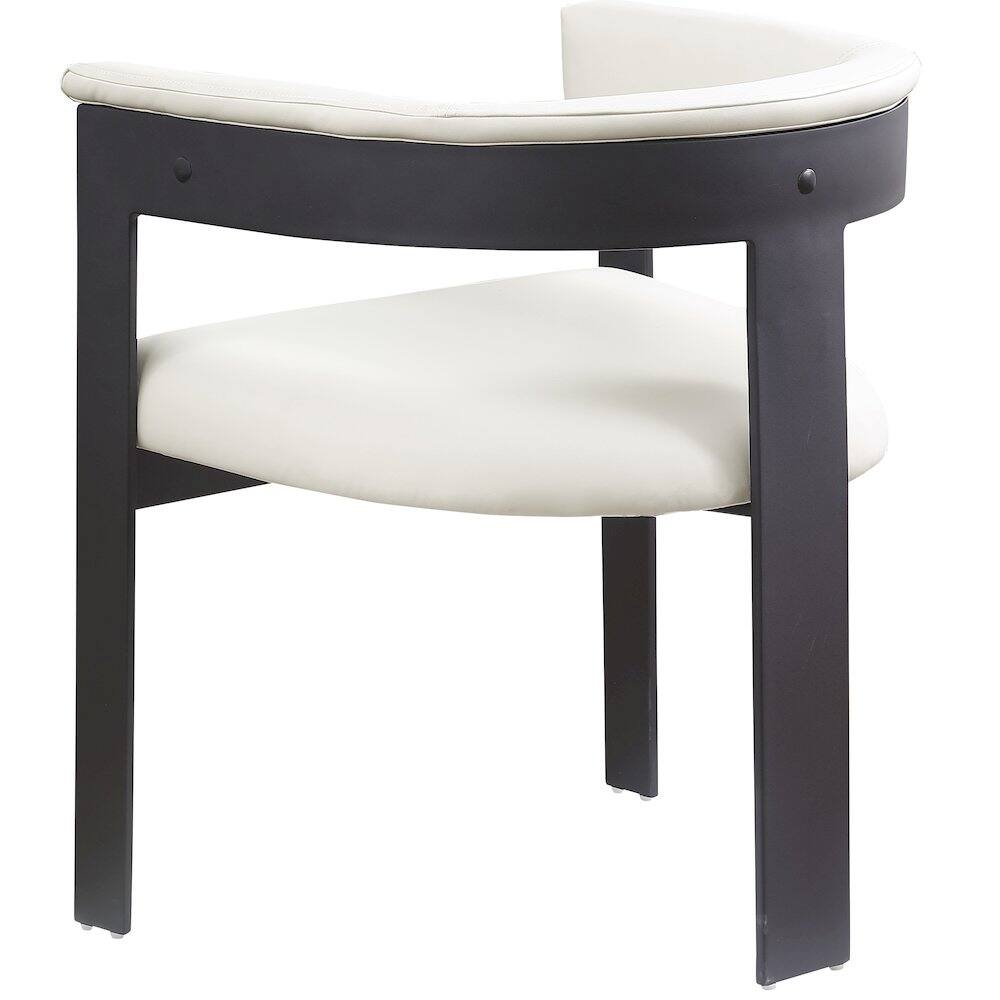 Alt View 4. Meridian Furniture - Romeo Cream Vegan Leather Dining Chair, Set of 2 - Beige.