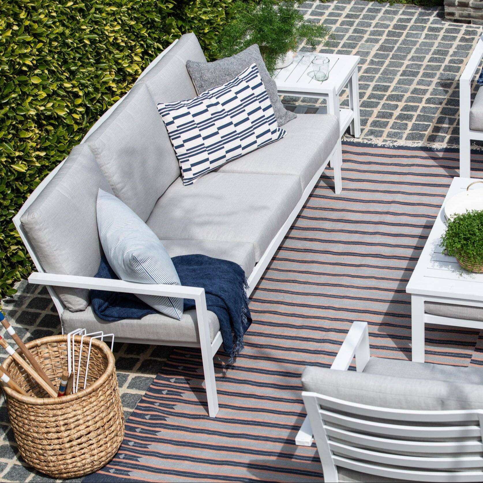 Alt View 2. Yardbird® - Luna Outdoor Sofa Set - Silver.