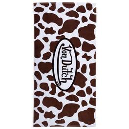 Von Dutch - Iconic Y2K 100% Cotton 30"x60" Beach Towel - Brown Cow