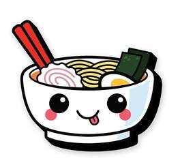 NMR Distribution - Ramen Funky Chunky Magnet - White