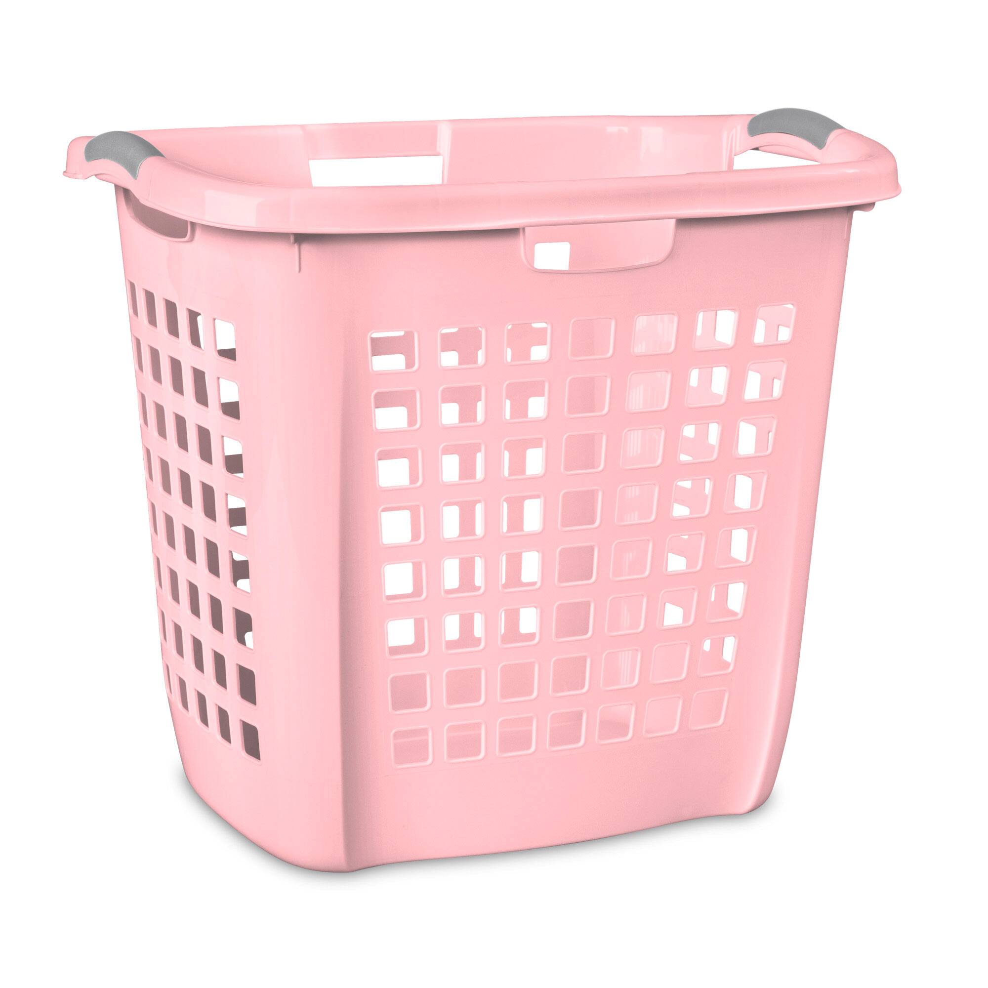 Alt View 6. Sterilite - Sterilite Ultra Easy Carry Laundry Basket, 2.1 Bushel, Plastic, Pink, 4 Pack - Pink.